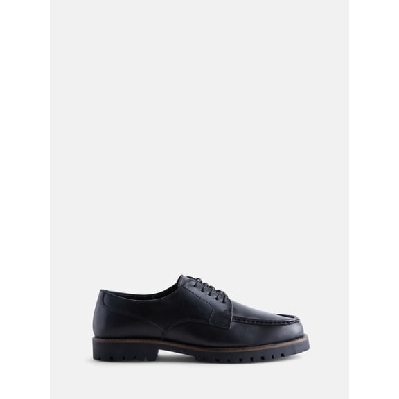 Free Assembly Men's Leather Moc Toe Oxfords