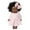 Pink, variant on Twfbrm 12in Lifelike Silicone Vinyl Reborn Baby Dolls,African American Baby Black Dolls,Give for Kids & Girl Birthday Gift, African Black Dolls, Baby Toys for Toddler Aged 1 2 3 4 5 on Clearance-Brown