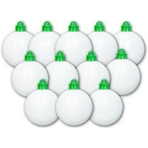 The Treemendous Christmas Tree Ornament Decorating 12 Count Refill Kit - Blank White Ball Ornaments Compatible with Treemendous Tree and Gift Box Ornament Decorators