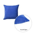 thumbnail image 3 of Honey Set of 2 Decorative Throw Pillow Cover Solid Color 26" x 26" Sapphire Blue Square Euro Pillowcase for Couch, Bedding, 3 of 4