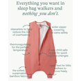 thumbnail image 2 of PurComfy Supersoft Toddler Sleep Sack With Feet 1.0 Tog, Premium Bamboo Viscose Sleep Sacks With Legs 2-Way Zipper Sleep Bag Walker 2T-4T, Coral, 2 of 9
