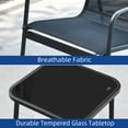 thumbnail image 6 of Uforic 3 Pieces Outdoor Patio Conversation Set, Textilene Patio Bistro Set with Coffee Table, Modern Rocking Bistro Chair - Black, 6 of 6