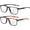 Grey+Red, variant on Multifunctional Adaptive Eyeglasses, Auto Adjusting Eyewear with Dual Focus Lenses for Near and Far Distance Viewing, Portable Daily Wear Glasses