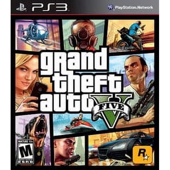 Restored Grand Theft Auto V, by Rockstar Games, for Physical Format/PlayStation 3, Action & Adventure, Parental Controls