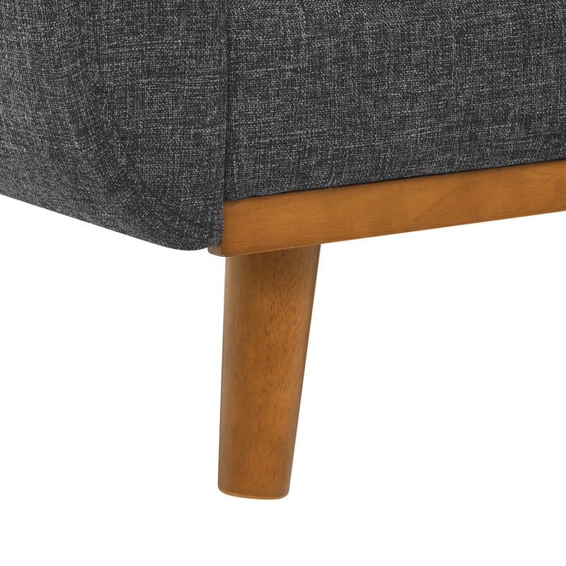 Timbernest 67.7" Loveseat, Mid-Century Loveseat Sofa Couch with Wooden Legs, Dark Gray Tufted Upholstery