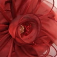 thumbnail image 3 of NMMUED Women Organza Church Derby Hat Wide Brim Sun Hats for Wedding Tea Party Fascinator Hat Beige One Size, 3 of 6