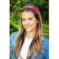 thumbnail image 3 of Motique Accessories 1 inch Vegan Leather Headband for Women and Girls (Hot Pink), 3 of 6