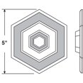thumbnail image 4 of Prime-Line U9275 Bouclier Mural à Bouton de Porte Hexagonal de 5 Po, 4 of 4