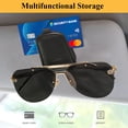 thumbnail image 2 of cyrico 2 Packs Sunglass Holder for Visor, Magnetic Eyeglass Hanging Clip for Car, Black, 2 of 7