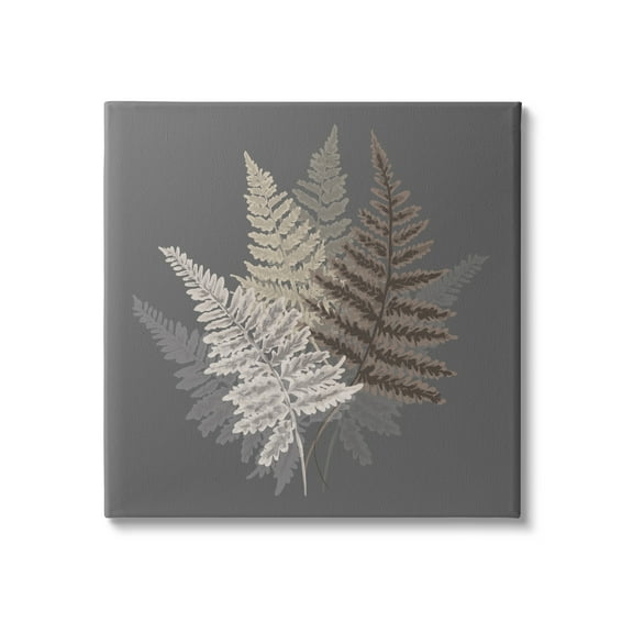 Stupell Industries Botanical Fern Leaves Modern Layered Nature Design Graphic Art Gallery Wrapped Canvas Print Wall Art, Design by House of Rose