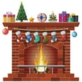 thumbnail image 1 of Papel Tapiz De Decoración De Dormitorio, Calcomanías De Pared De Chimenea De Navidad Calcomanías De Pared De Chimenea De Navidad Etiqueta De Decoración Del Hogar De Bricolaje Elaborada Por Expertos, 1 of 7