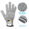 thumbnail image 3 of Uxcell S Size Level 5 Cut Resistant Gloves Kitchen Anti Cutting Gloves, Grey 2 Pair, 3 of 6