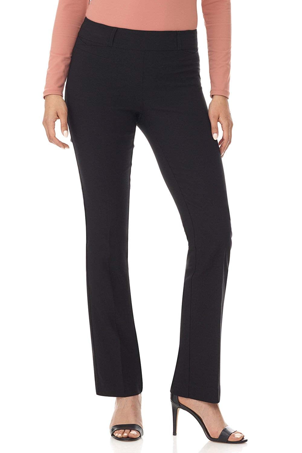 Rekucci - Womens Petite Stretch Barely Bootcut Pants 2P - Walmart.com ...