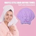 thumbnail image 2 of 2Pcs Coral Fleece Hair Drying Towel Dry Cap Quick Drying for After Bath Drying Hair Purple and Green, 2 of 7
