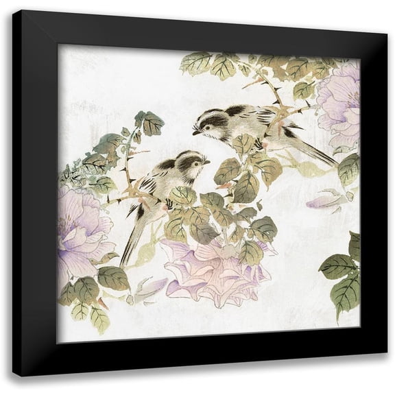 Isabelle Z 12x12 Black Modern Framed Museum Art Print Titled - Woodland Birds I