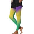 thumbnail image 2 of Ailaofu Women's 80s Leggings Mardi Gras Leggings Buttery Soft Stretchy Pants Basic Workout Yoga Pants, 2 of 7