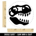 thumbnail image 2 of Tyrannosaurus Rex Skull Fossil Self-Inking Rubber Stamp Ink Stamper - Brown Ink - Small 3/4 Inch, 2 of 7