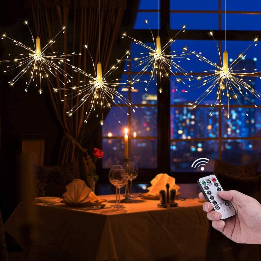 Firework Garden Led Fairy Lights Remote Control 90 LED 8 Modes