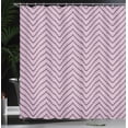thumbnail image 3 of Ambesonne Modern Shower Curtain, Triangle Zigzag Minimalist, 69"Wx84"L, Pale Eggplant, 3 of 4