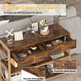 thumbnail image 4 of Bingirl Console Table with Drawers and 3-Tier Storage Shelves - Sofa Table for Living Room, Entryway, Behind Couch, Hallway, Foyer, Bedroom, Kitchen (Rustic Brown), 4 of 7