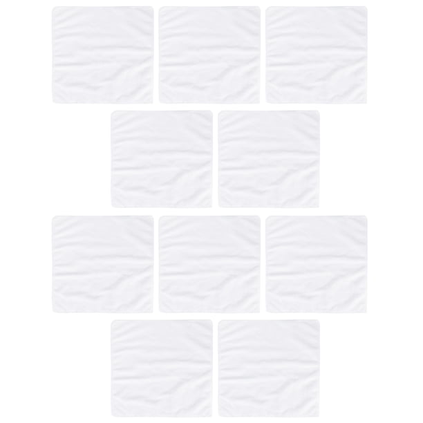 Toalla deportiva cuadrada de microfibra absorbente blanca de 30 x 30 cm para yoga y fitness, 10 unidades