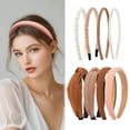 thumbnail image 5 of HBlife Fashion Pearl Non Slip Knotted Headband in Solid for Woman Girls, Brown, 8 Pack, 5 of 7