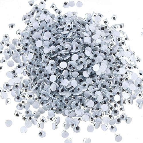 Wideskall Assorted Sizes Art Craft Wiggly Googly Eyes, 7 Sizes, Pack of 1000