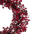 thumbnail image 2 of Vickerman 24" Red Snow Berry Wreath. This berry wreath is dusted with artificial snow., 2 of 3