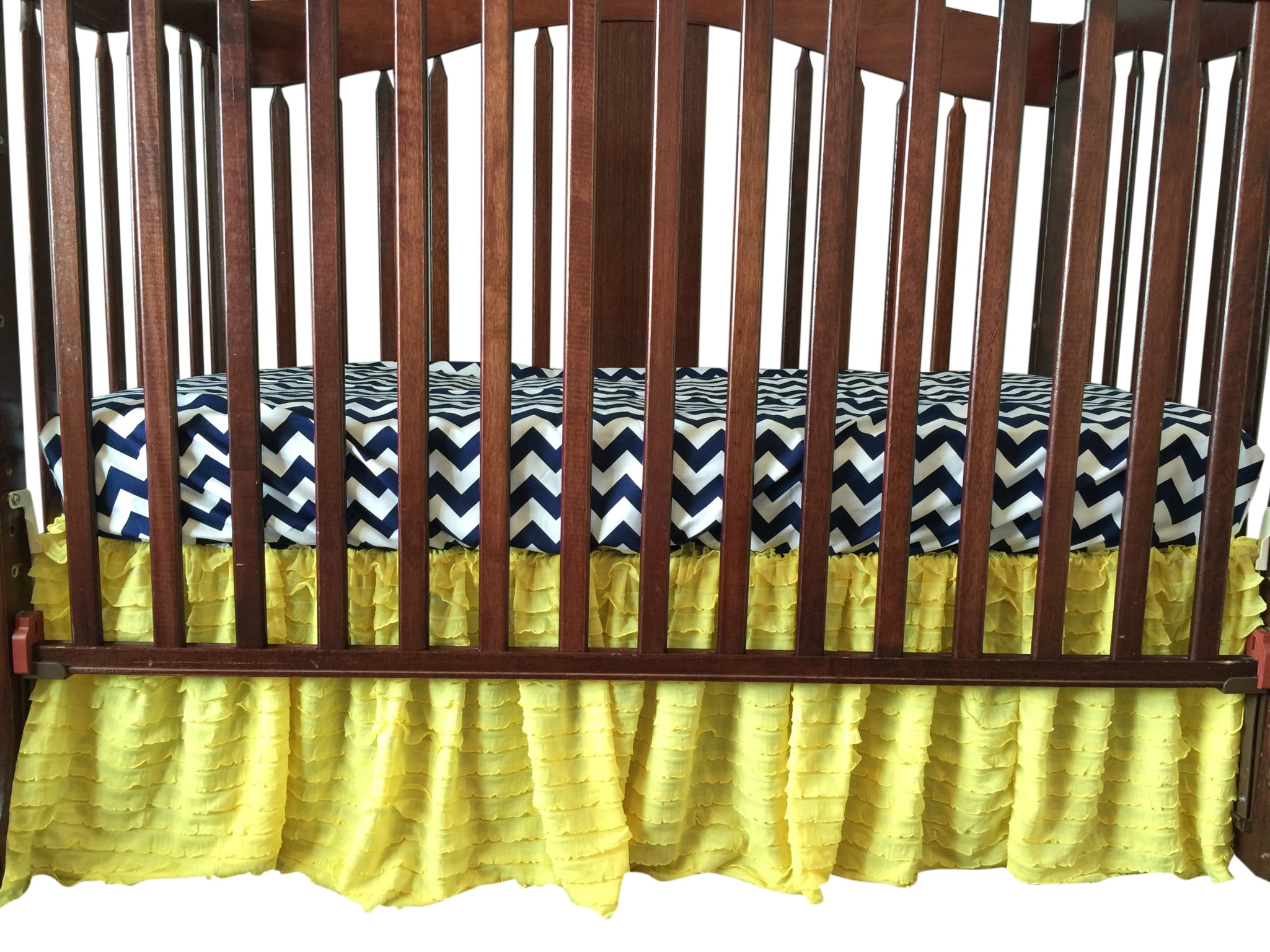 Yellow Ruffle Crib Skirt for Baby Girl Bedding Nursery Decor