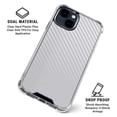 thumbnail image 2 of Skinit White Carbon Fiber Specialty Texture Material iPhone 15 Clear Case, 2 of 4