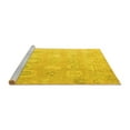 thumbnail image 2 of Ahgly Company Machine Washable Indoor Square Abstract Yellow Modern Area Rugs, 7' Square, 2 of 4