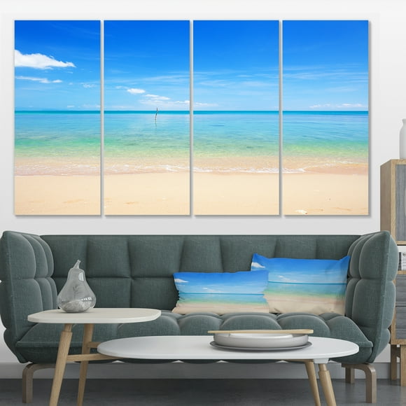 Calm Waves at Tropical Beach - Seashore Photo Canvas Print