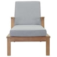 thumbnail image 3 of Modway Marina Modern Wood Patio Teak Single Chaise in Natural/Gray, 3 of 8