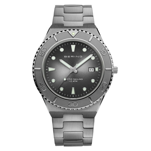 Bering Classic Men's Quartz Gray Stainless Steel Watch 18940-777