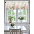thumbnail image 4 of Curtain Valance for Windows,Summer Ocean Coral Pink Kitchen Valances Rod Pocket Short Curtains,Coastal Nautical Theme Window Treatment Panel for Bedroom Bathroom 60"x18", 4 of 7