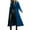 Blue, variant on Womens Long Wool Coat Solid Color Long Sleeve Lapel Single Breasted Trench Coat Fall Winter Fashion Warm Clothes Red XXL(XXL)