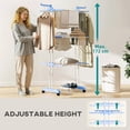 thumbnail image 4 of HOMCOM Foldable Clothes Drying Rack with 2 Side Wings and 4 Castors Blue, 4 of 10