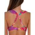 thumbnail image 2 of Printed Willa Ruffle Wire-Free Bikini Top Swimsuit, 2 of 6