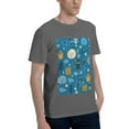 thumbnail image 2 of Bingfone Cute Colorful Owls And Trees Men'S Loose Fit Short-Sleeve Pocket T-Shirt, 2 of 7