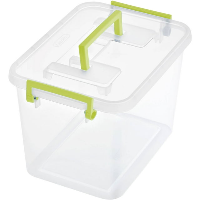 Sterilite 7.2 Quart Modular Latch Box- Bamboo Grass (Available in Case of 6 or Single Unit)