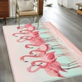 thumbnail image 3 of Pink Flamingo Area Rug 3x5 FT, Non Slip Entryway Bedside Carpet, Summer Tropical Flamingo Hawaii Animals Washable Soft Floor Carpet Indoor Mat Non-Shedding Throw Rug for Dorm Kitchen Home Office, 3 of 9