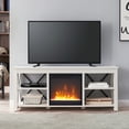 thumbnail image 3 of Evelyn&Zoe Sawyer Rectangular TV Stand with Crystal Fireplace for TV's up to 65", White, 3 of 9