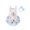 Sky Blue, variant on Aunavey Infant Baby Gril Easter Romper Bunny Halter Ruffle One Piece Outfit Clothes Playsuit with Headband