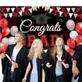 thumbnail image 6 of 70.8" x 43" Large Graduation Banner Backdrop for Class of 2026, Red and Black Congrats Grad Party Wall Hanging Graduation Themed Celebration Bannerand Photo Background Decor, 6 of 6