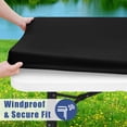 thumbnail image 4 of decorUhome Rectangle Stretch Spandex Tablecloth, Washable Reusable Table Cover for 6 FT Tables, Waterproof Fitted Table Cloth for Party, Picnic (Black, 30"x72"), 4 of 10