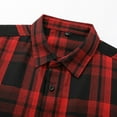 thumbnail image 4 of ZQUUVOU Men's Shirt Turn Down Plaid Casual Button Pockets Short Sleeve Blouses (Red,XL), 4 of 5