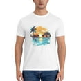 thumbnail image 5 of Graphic Tees Beach Summer Gildan Men's Short Sleeve T-Shirt 180g, 5 of 8