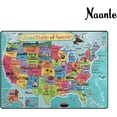 thumbnail image 3 of GZHJMY American Map Non Slip Area Rug for Living Dinning Room Bedroom Kitchen, 2' x 3'(24 x 36 Inches / 60 x 90 cm), American Map Nursery Rug Floor Carpet Yoga Mat, 3 of 6