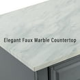 thumbnail image 2 of Crosley Furniture Avery Wood/Faux Marble Top Kitchen Cart in Distressed Gray, 2 of 3