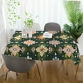 thumbnail image 3 of Yayeee Tablecloths 60" x 60" Rectangle Wrinkle Resistant Party Table Cover, Pink Geometric Flowers, 3 of 8